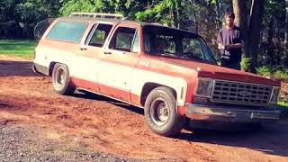 76 Squarebody suburban hitting the switches