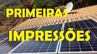 10 DIAS COM O SISTEMA DE ENERGIA SOLAR ON GRID HOMOLOGADO! Primeiras impressões! VALE A PENA?