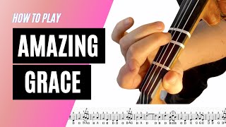 How to play AMAZING GRACE on the VIOLIN // Easy beginner TUTORIAL