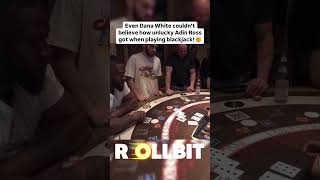 Adin Ross Gets Super Unlucky When Playing Blackjack! #blackjack #danawhite #adinross #gambling