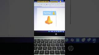 👃 ms word shortcut symbol for nose||nose 👃 in ms word.@CEBYYK @Haidar598 #msword #tipsandtricks