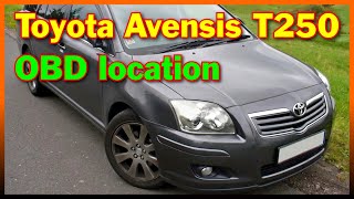 OBD location - Toyota Avensis T250