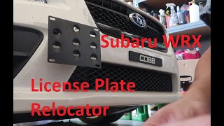 2015-2020 Subaru WRX STI license plate relocator