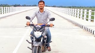 Bike Riding in Rapti Bridge Sisahaniya Deukhuri Dang. 2078. Second Longest Bridge of Nepal Visiting.