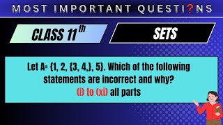 Let A= {1, 2, {3, 4,}, 5}. Which of the following statements are incorrect and why? (i) {3, 4}⊂ A...