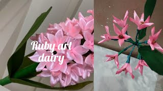 DIY || Satin Ribbon Flowers/How to make hyacinth flowers with satin ribbon