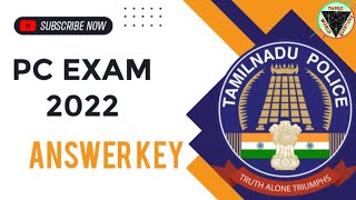 PC Exam 2022 Answer Key With Explanation | GK | PSYCHOLOGY | Maths | Tamil | TNUSRB Full Explanation