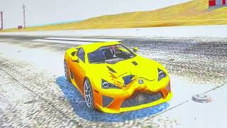 GRAND THEFT AUTO IV LEXUS LFA WITH ENGINE SOUND MOD CRASH TESTING HD