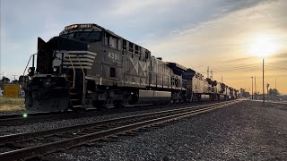 Norfolk Southern 4391 leading a power move through Stockton with a DC to AC conversion trailing