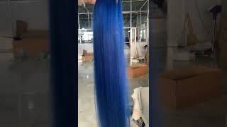 Tape in blue hair