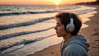 Waves of Happiness in the Sunset | Relaxing Music with Ocean Waves