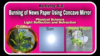 Burning of Newspaper Using Concave Mirror