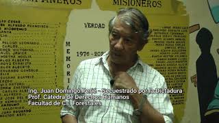 Ing. Juan Domingo Perié, Prof. de la Cátedra de Derechos Humanos. FCF-UNaM.