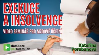 Exekuce a insolvence, video školení pro účetní od AZ-DIALOG,  lektorka Kateřina Porubanová 10 minut