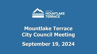 Mountlake Terrace City Council Meeting - September 19, 2024