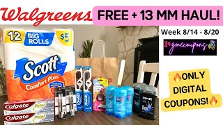 Walgreens Couponing Haul - ALL DIGITAL || FREE + $13 MM 🔥 (8/14-8/20)