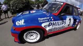 Walking into Renault 5 Maxi Turbo at Goodwood'15