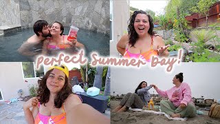 garden tour, raising monarch caterpillars, & summer pool day!