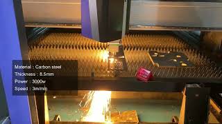 AccTek 3000w fiber laser cutting machine with full cover fiber laser cut 18mm carbon steel MS