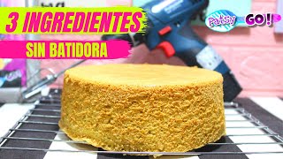 PASTEL ESPONJOSO SIN BATIDORA | SOLO 3 INGREDIENTES