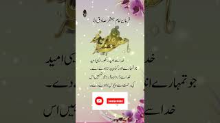 فرمان امام جعفر صادق ؏ اللہ کی رحمت سے مایوس نا ہوں#urdustatus