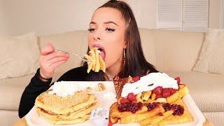 IHOP BREAKFAST MUKBANG (pancakes, french toast, crepes)