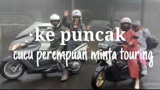 Touring Ke Puncak Sama Cucu Perempuan #touring #puncak #puncakbogor #burgman400 #nmax