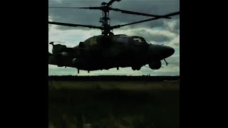 KA-52 escorting Mil Mi 26 makes dangerous low pass near spectators