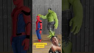 hulk helikopter vs spiderman #helicoper #marvel #hulkvsspiderman  #spiderman #funny #avengers #anime