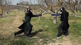 Swordfight 2 swords vs 2 swords Mpolypragmon vs Raven