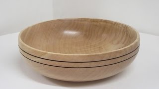 Maple Bowl with Wire Burned Stripes