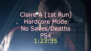 RESIDENT EVIL 2 REMAKE | CLAIRE  A | HARDCORE MODE | SPEED-RUN (1:23:35)