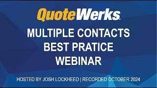 QuoteWerks Feature Spotlight: QuoteWerks Company and Contact Database