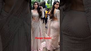 Nora fatehi looking as Param Sundri #ytshorts #shorts #shoot #norafatehi #bollywood