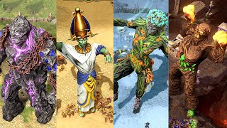 All GODS Attacking the Enemy - Age of Mythology Retold