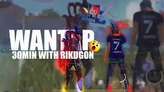 30 Mins With RikuGON! 1v1 With Godlike? 🤯😳(Rikugon Compilation, English Funny Momments)