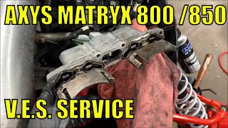 How to remove and clean the exhaust valves on a Polaris Axys or Matryx 800  and 850