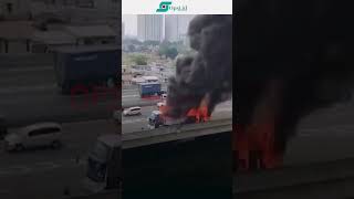 Bus Pariwisata Angkut Rombongan Anak TK, Terbakar di Tol Jatinegara  #opsimediatv #news