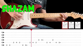 SHAZAM - Guitar lesson with tabs - The Shadows