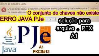 ERRO JAVA PJe O conjunto de chaves não existe -java security signatureException@traduzindocomputador