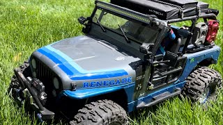 Axial CJ7, some new scale parts and quick lake side trail run