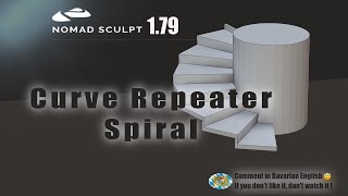 Nomad Sculpt - Video Manual - 27 - Curve Repeater Spiral - Tutorial (V1.79 - 15.7.2023)