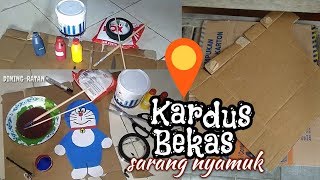 Doraemon dari Kardus Bekas, 100% mudah prakarya bahan baku limbah