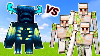 Iron Golems Vs. Warden in Minecraft