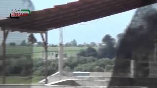 18+ Syria   Clashes Rage in Khirbet Ghazaleh on International Highway 4 13 13 Assad Tank Burns