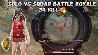 Solo vs Squad Battle Royale 24 Kill Gameplay 🔥