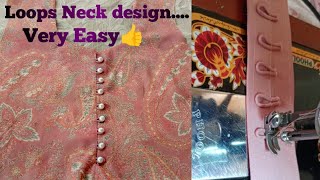 Beautiful Latest Neck Design Cutting and Stitching | New Neck Design With Dori Loops