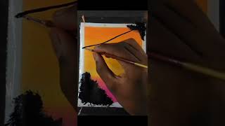 Easy Soft Pastles Drawing For Beginner /Sunset Sky /Ground #youtubeshorts #shorts #ytshorts