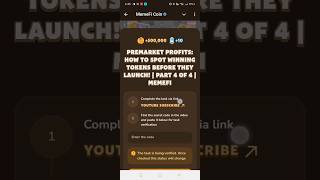 Pre market profits Memefi New YouTube code #memefi l//#memeficoinupdate