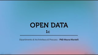 Tools 1c - OPEN DATA